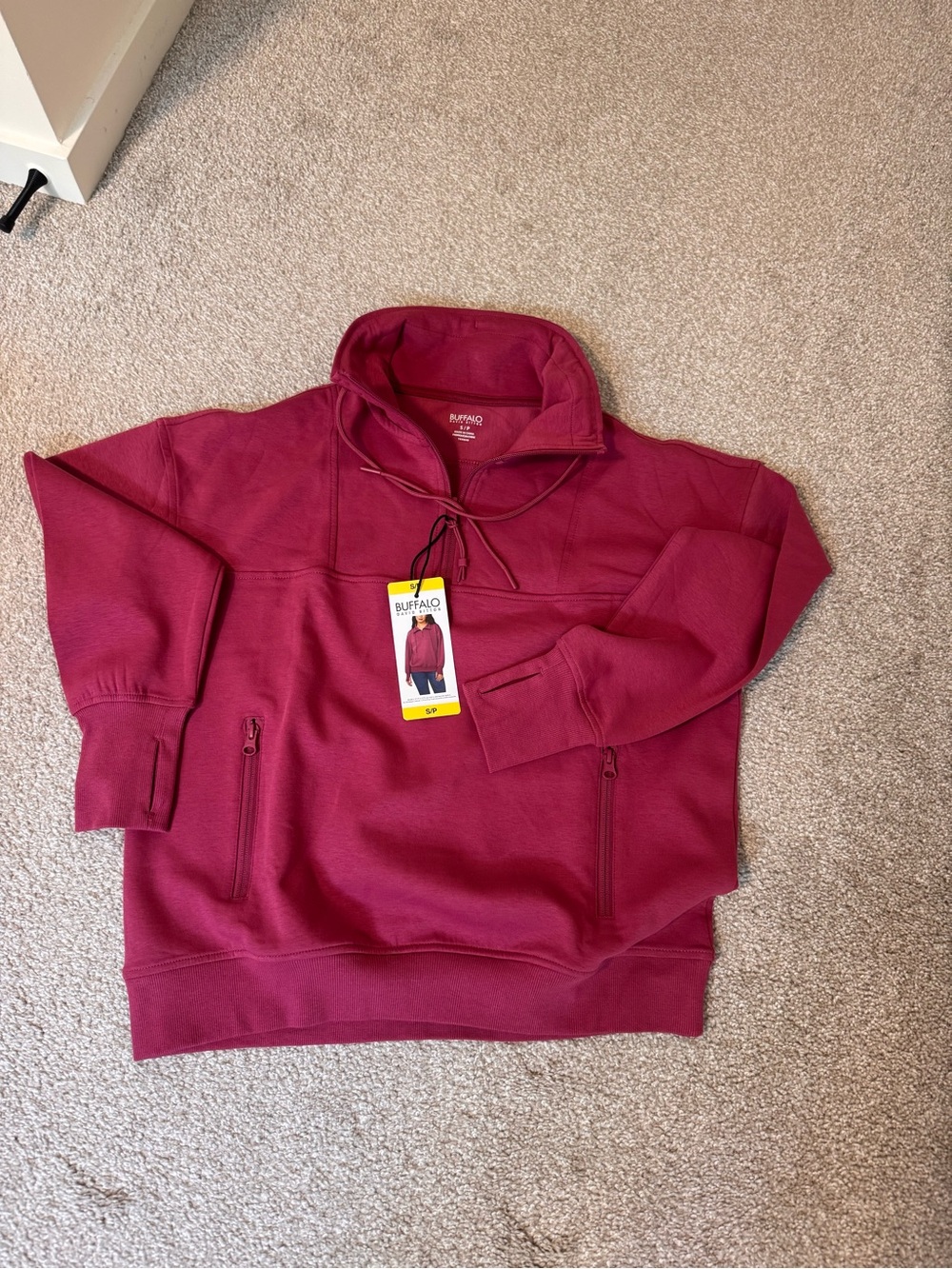 Buffalo David Bitton WOMen’s Zip-Up Sweater Jacket - Burgundy